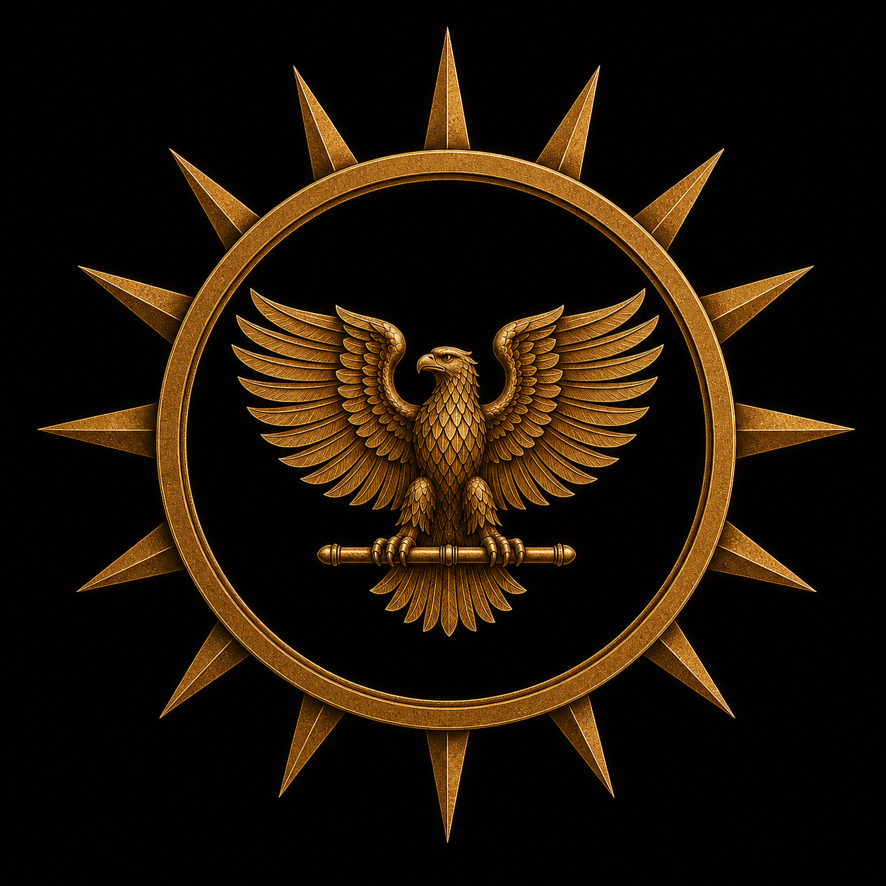 Sol Inheritance eagle within the sun emblem